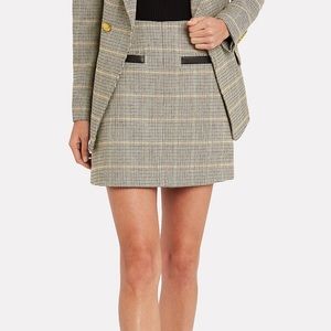 A.L.C. SEDGWICK II Plaid mini skirt with leather trim. Never been worn.